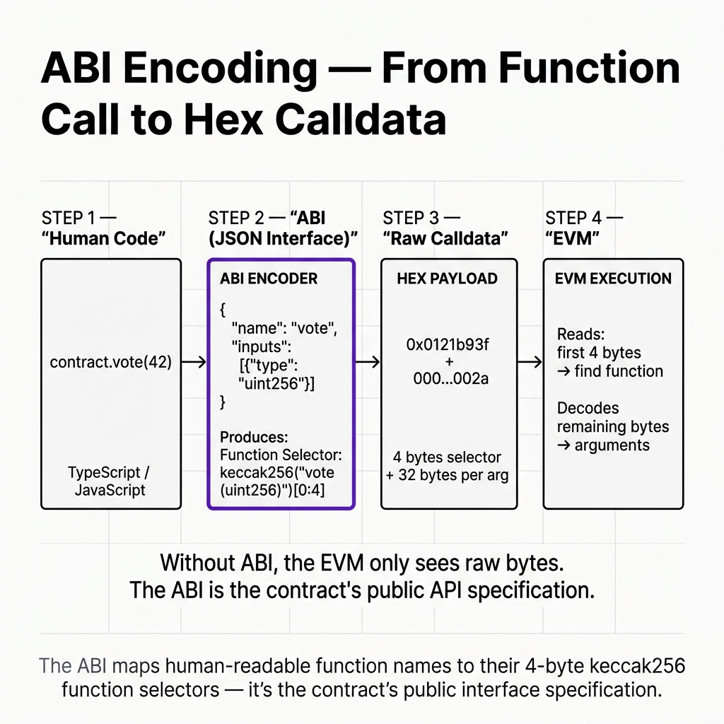 ABI Encoding — From Function Call to Hex Calldata