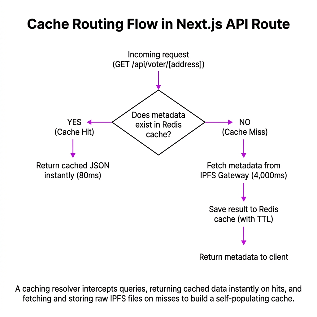 Cache Routing Flow in Next.js API Route