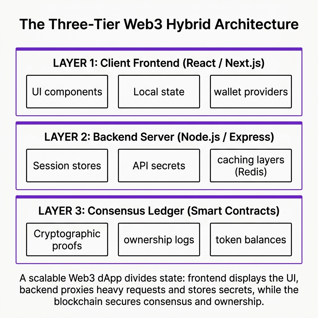 The Three-Tier Web3 Hybrid Architecture