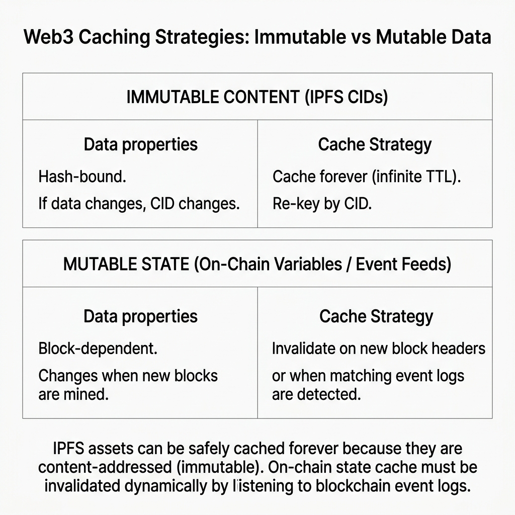 Web3 Caching Strategies: Immutable vs Mutable Data